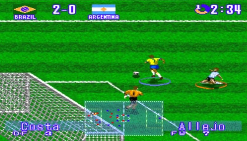 In International Superstar Soccer Deluxe Allejo era Bebeto