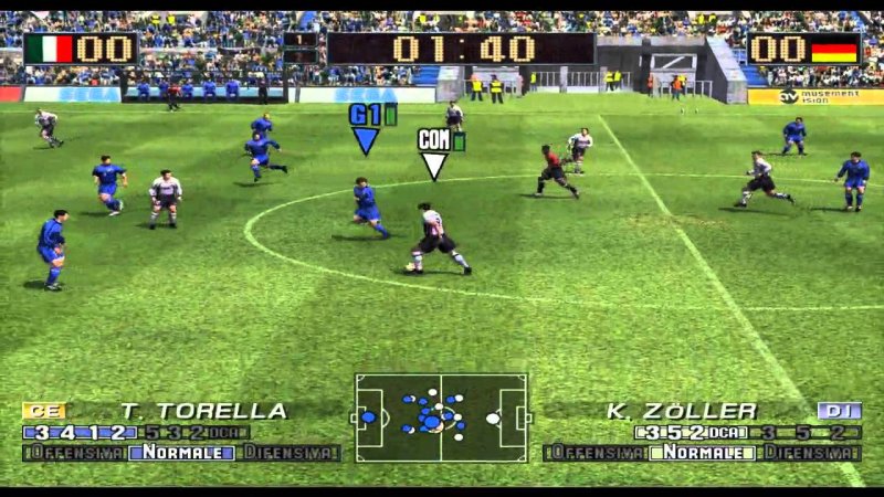 La qualità grafica di Virtua Striker 3 ver. 2002 era impressionante