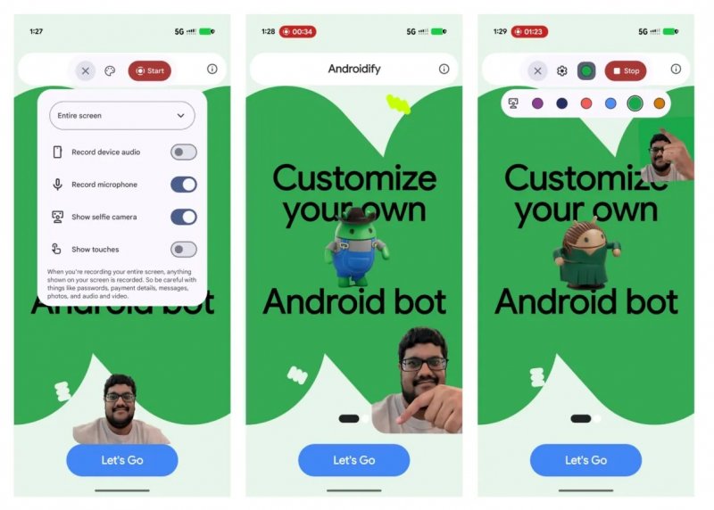 Screen Reactions (Fonte: Android Authority)