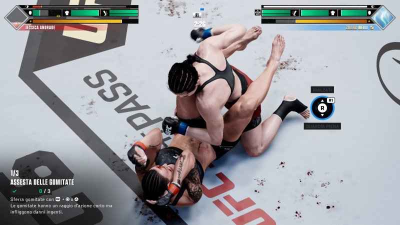 Weili Zhang in uno dei match della modalità Hall of Legends di EA Sports UFC 6