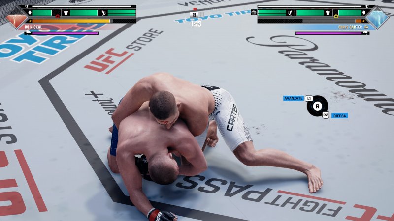 Il combattimento a terra resta legnoso anche in EA Sports UFC 6
