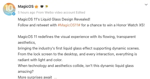 Honor Magicos 11 Liquid Glass Design Immagini Dettagli 7