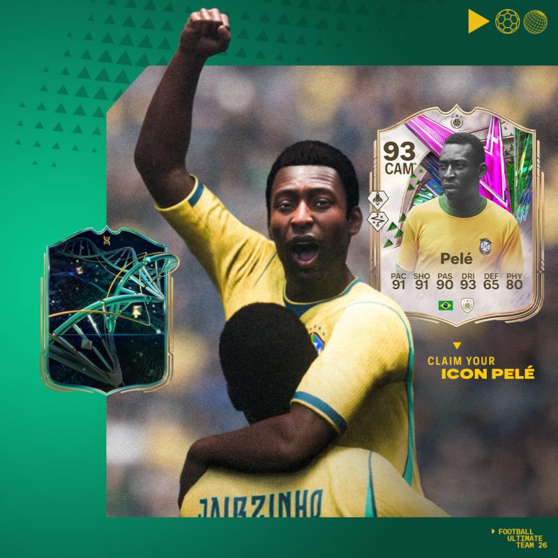 La carta gratuita di Pelé in versione ICONA