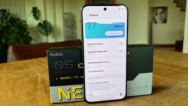 La batteria di Nubia Neo 5 GT garantisce una solida autonomia
