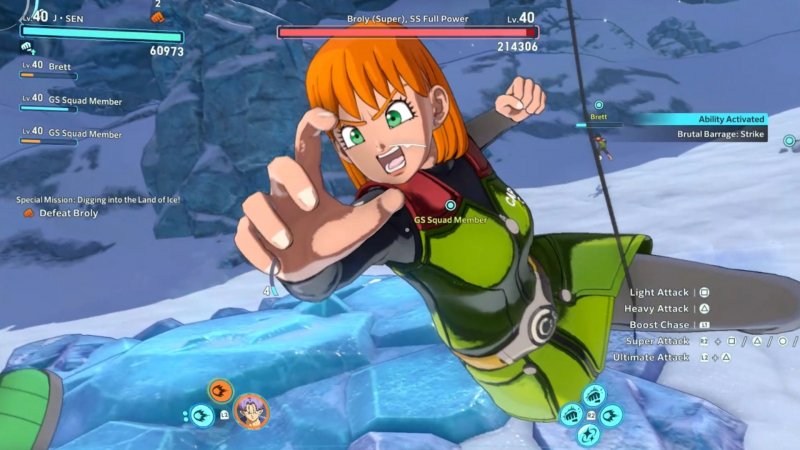 Il nostro personaggio sta per colpire in Dragon Ball Xenoverse 3