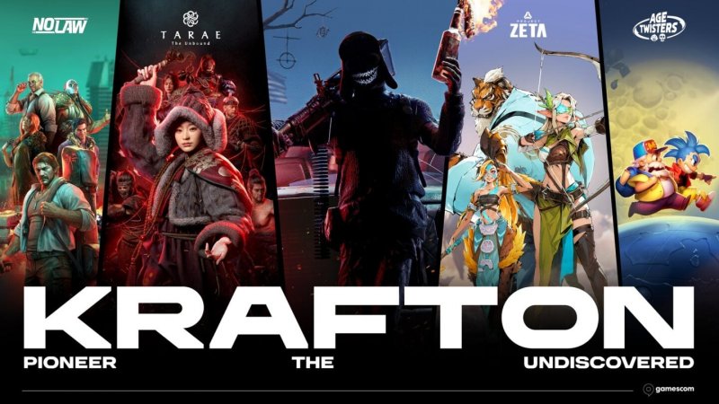 La grafica ufficiale che riassume le novità Krafton alla Gamescom 2026