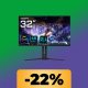 Il monitor Gigabyte OLED da 32" e 240Hz è in sconto su Amazon per le offerte Prime