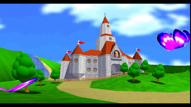 La zona esterna del Castello di Peach era il luogo perfetto in cui testare i nuovi controlli