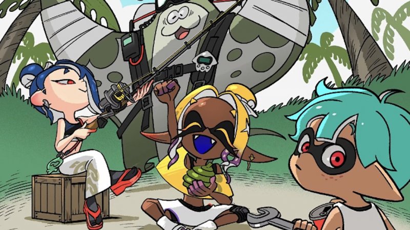 Un'immagine tratta dai fumetti di Splatoon Raiders