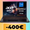 L'Acer Nitro V 15 è al minimo storico su Amazon: dispone di una 5060 e un processore i7 di 13° Gen