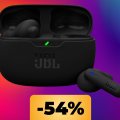 Gli auricolari JBL Wave Beam 2 sono in promo su Amazon: acquista le cuffie in sconto al minimo storico