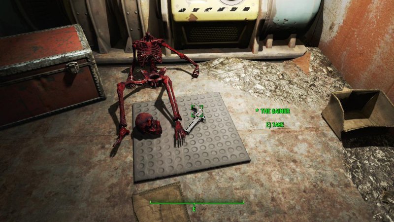 Lo scheletro rosso in Fallout 4, omaggio a Snatcher