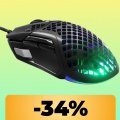 Il mouse da gaming SteelSeries Aerox 5 è in promozione su Amazon: 18.000 DPI, leggerissimo e forato