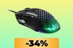 Il mouse da gaming SteelSeries Aerox 5 è in promozione su Amazon: 18.000 DPI, leggerissimo e forato