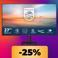 Il monitor Philips da 27', risoluzione FullHD e refresh rate da 120Hz è scontatissimo su Amazon