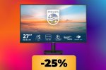 Il monitor Philips da 27", risoluzione FullHD e refresh rate da 120Hz è scontatissimo su Amazon