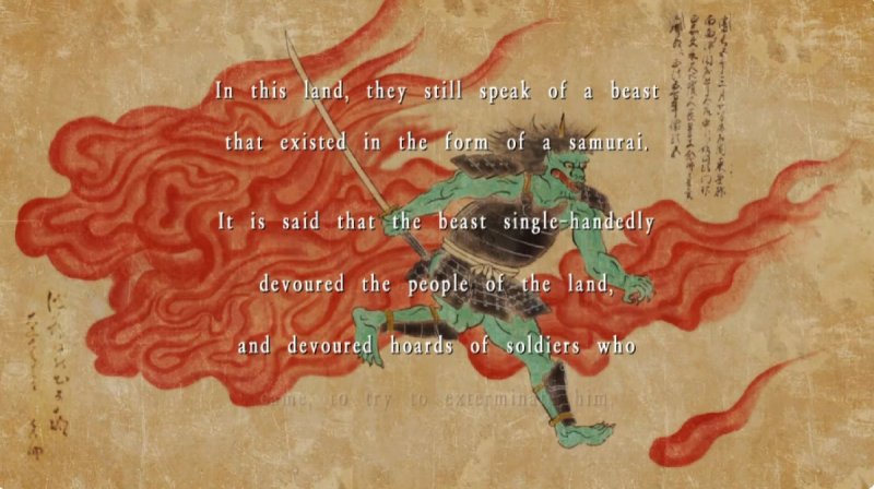 La mesta scritta che otteniamo come premio per aver ucciso tutti in Way of the Samurai 3