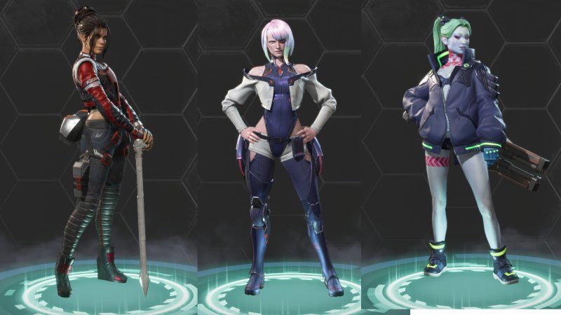 Da sinistra, le skin di Loba Axel e Rampart