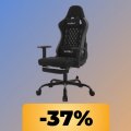 La sedia da gaming Woltu con massaggiatore integrato è in offerta su Amazon al suo minimo storico