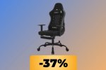 La sedia da gaming Woltu con massaggiatore integrato è in offerta su Amazon al suo minimo storico