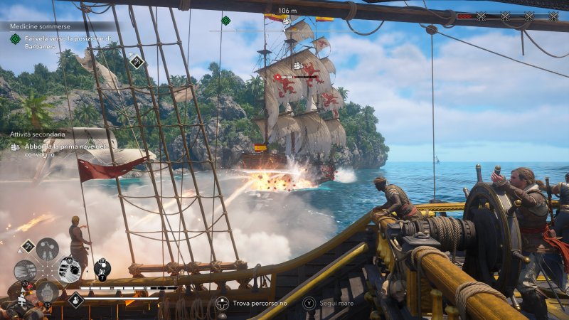 I fumi di una battaglia navale in Assassin's Creed: Black Flag Resynced