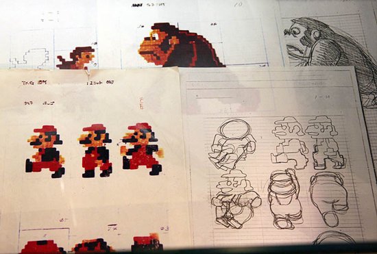Le - bellissime - bozze di Miyamoto per Donkey Kong