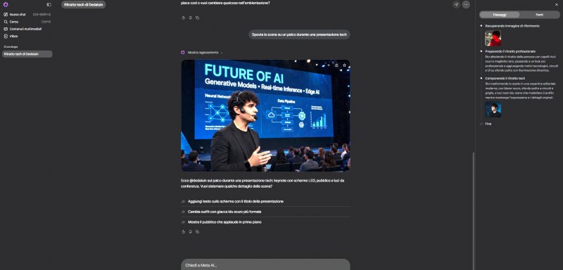 Alcuni prompt prima e dopo la generazione dell'immagine usata come copertina per questo articolo