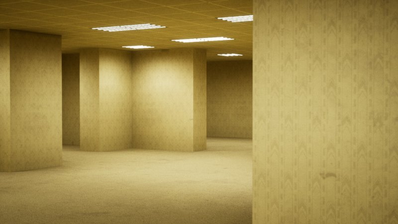 Il primo livello riprende l'ambientazione classica delle Backrooms