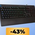 La tastiera da gaming Logitech G213 con layout italiano è in promo su Amazon (quasi) al minimo storico
