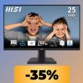 Il monitor MSI Pro da 25' è in offerta su Amazon al suo minimo storico: ottimo rapporto qualità-prezzo