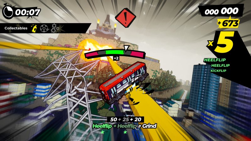 Quando si fa grinding sui binari bisogna mantenere il vagone in equilibrio
