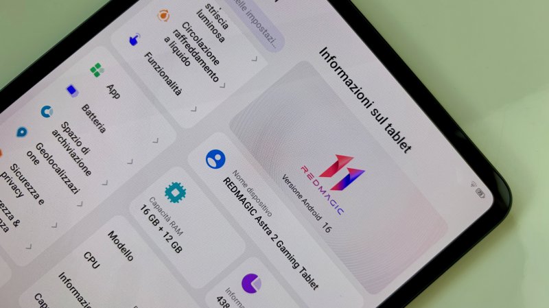 Il software di REDMAGIC Astra 2 Gaming Tablet è il solito (non entusiasmante) REDMAGIC OS