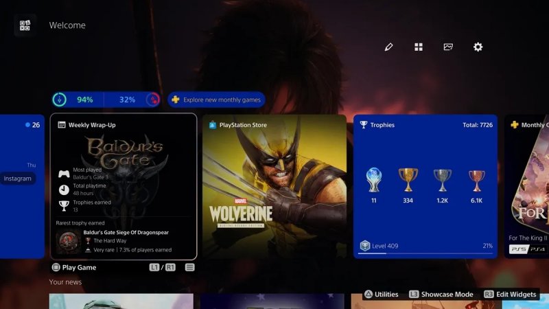 Lo screenshot che mostra il nuovo widget