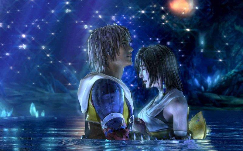 La palette di colori di Final Fantasy X strizza l'occhio a più riprese al colore blu, per merito della massiccia presenza dell'acqua nel mondo di gioco