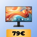 Il monitor MSI da 24' con refresh rate a 144Hz e tempo di risposta di 1ms è al minimo storico su Amazon