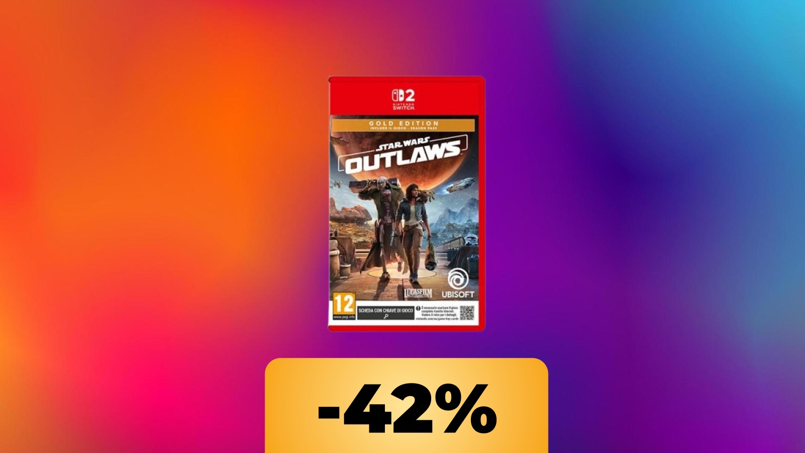 Star Wars Outlaws Gold Edition per Nintendo Switch 2 costa 25 € in meno