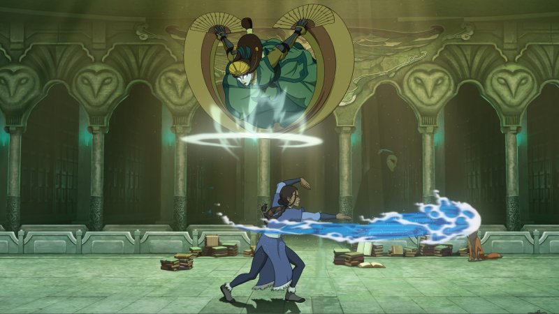 Nel titolo è presente anche l'Avatar Kyoshi, giunto direttamente dai romanzi dedicati agli Avatar del passato