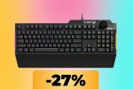 La tastiera da gaming ASUS TUF K1 è in offerta su Amazon: resistente, luminosa e personalizzabile