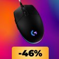 Il mouse da gaming Logitech G203 è scontatissimo su Amazon: lo trovi (quasi) al minimo storico