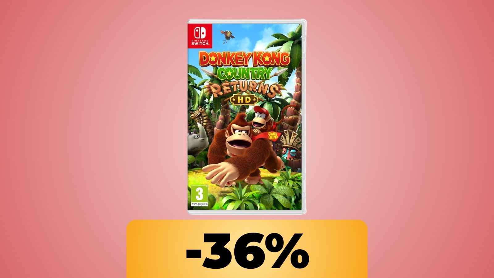 Donkey Kong Country Returns HD è in promozione su Amazon: il prezzo cala fino al minimo storico