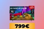 La smart TV LG NANO AI UHD da 75" è su Amazon al minimo storico