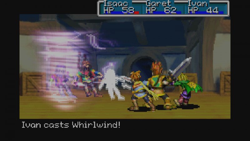 I combattimenti di Golden Sun sono a turni.