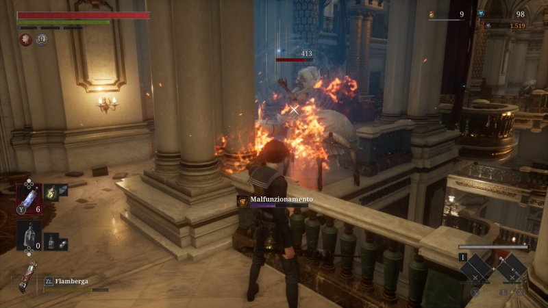 Il Braccio a Legione Flamberga in azione in Lies of P
