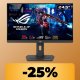 Il monitor da gaming ASUS ROG è in promozione su Amazon: refresh rate fino a 380Hz e risoluzione FullHD