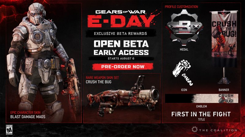 Le ricompense della beta di Gears of War: E-Day