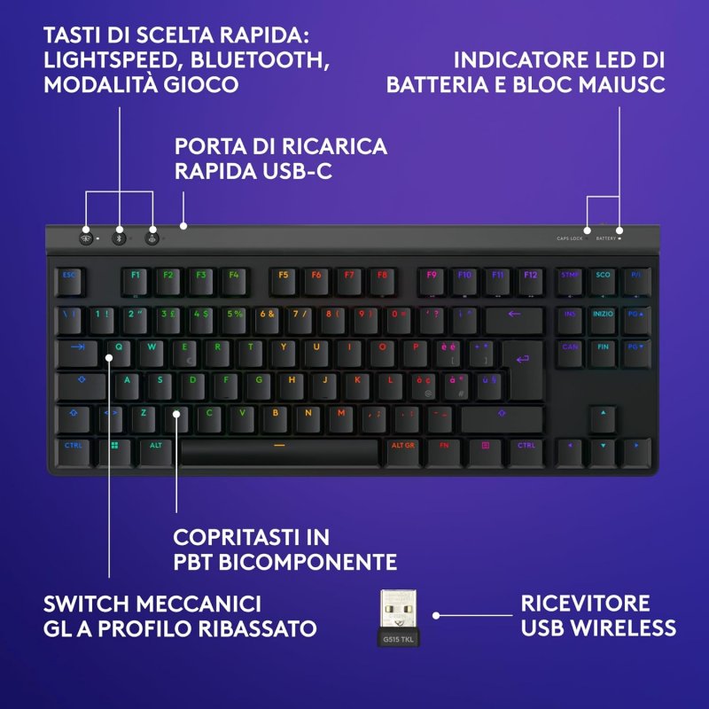 Logitech G G515 Lightspeed TKL
