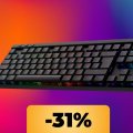 La tastiera Logitech G G515 Lightspeed TKL è in sconto su Amazon: design compatto e switch meccanici