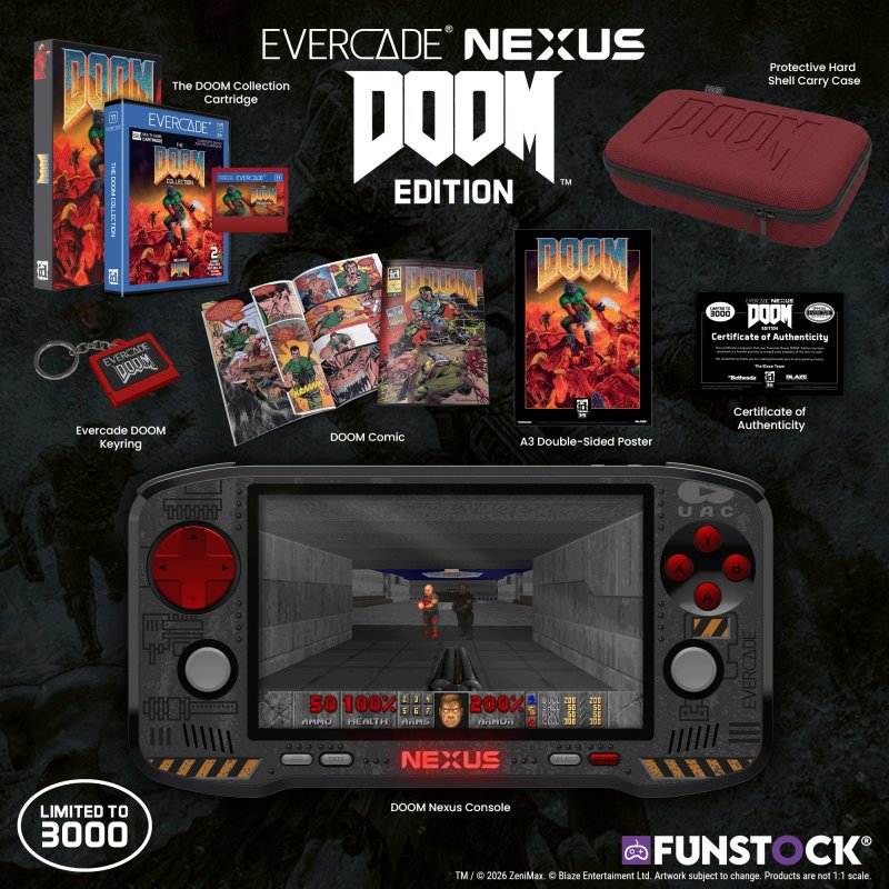 Il pacchetto completo di The DOOM Collection, compresa console