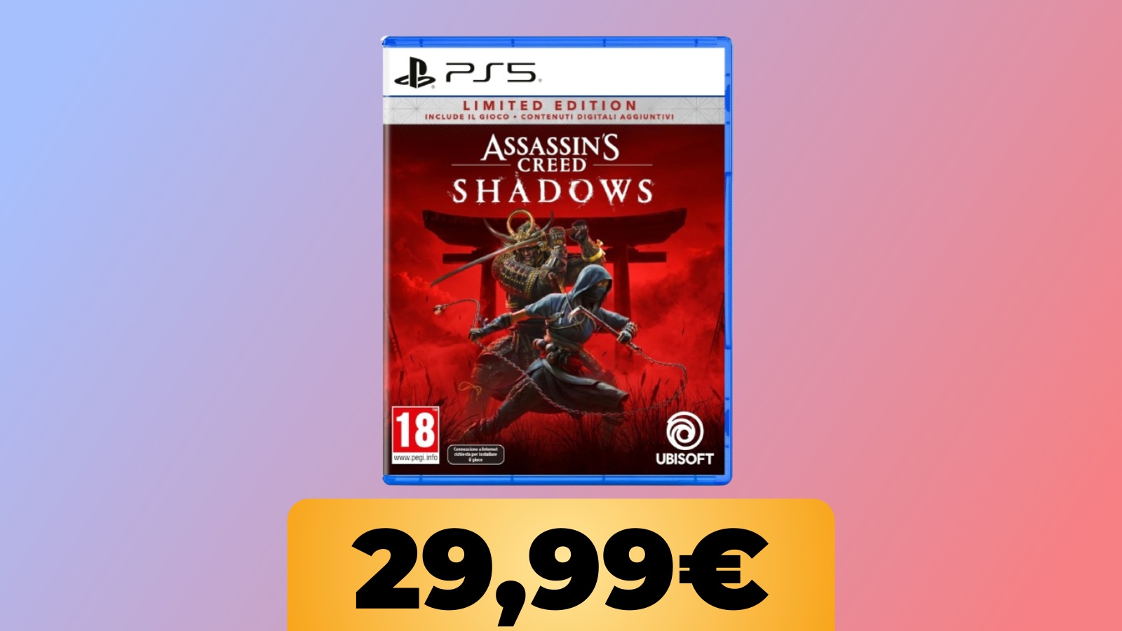 Nuovo minimo storico per Assassin's Creed Shadows Limited Edition: risparmia il 40%
