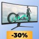 Il monitor Philips curvo da 34" con refresh rate da 180Hz e tempo di risposta da 0,5ms è al minimo storico